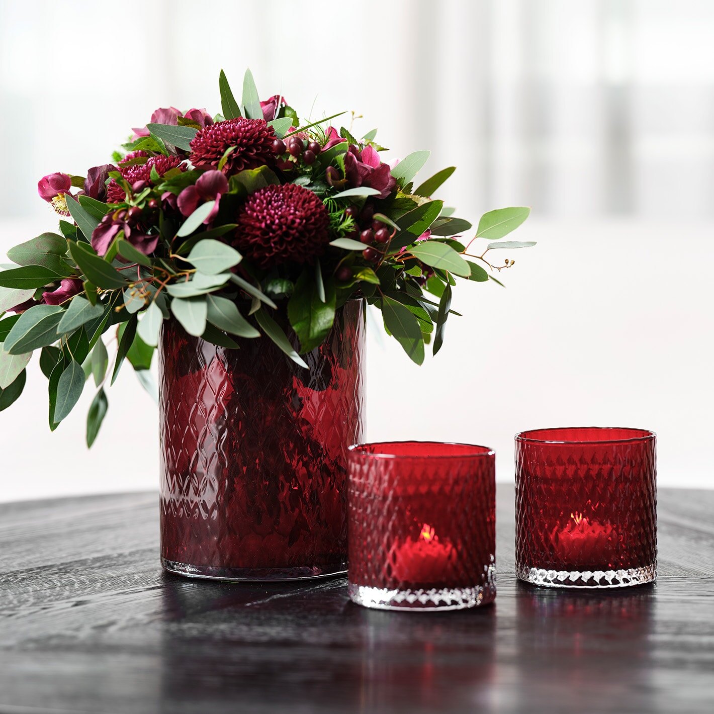 Harlekin vase og lykter fra Magnor