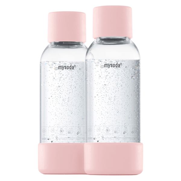 Mysoda, drikkeflaske 0,5L 2stk rosa