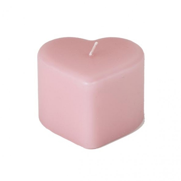 Lys hjerte rosa Ø:7.5 cm x H:5