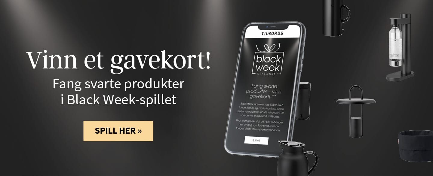 Vinn et gavekort! Fang svarte produkter i Black Week-spillet. Spill her!