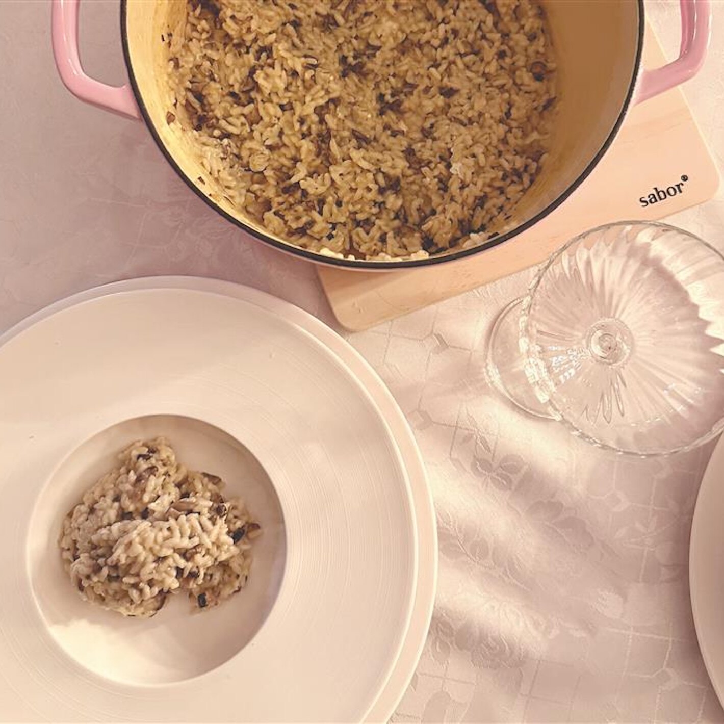 Kremet sopp- og parmesanrisotto