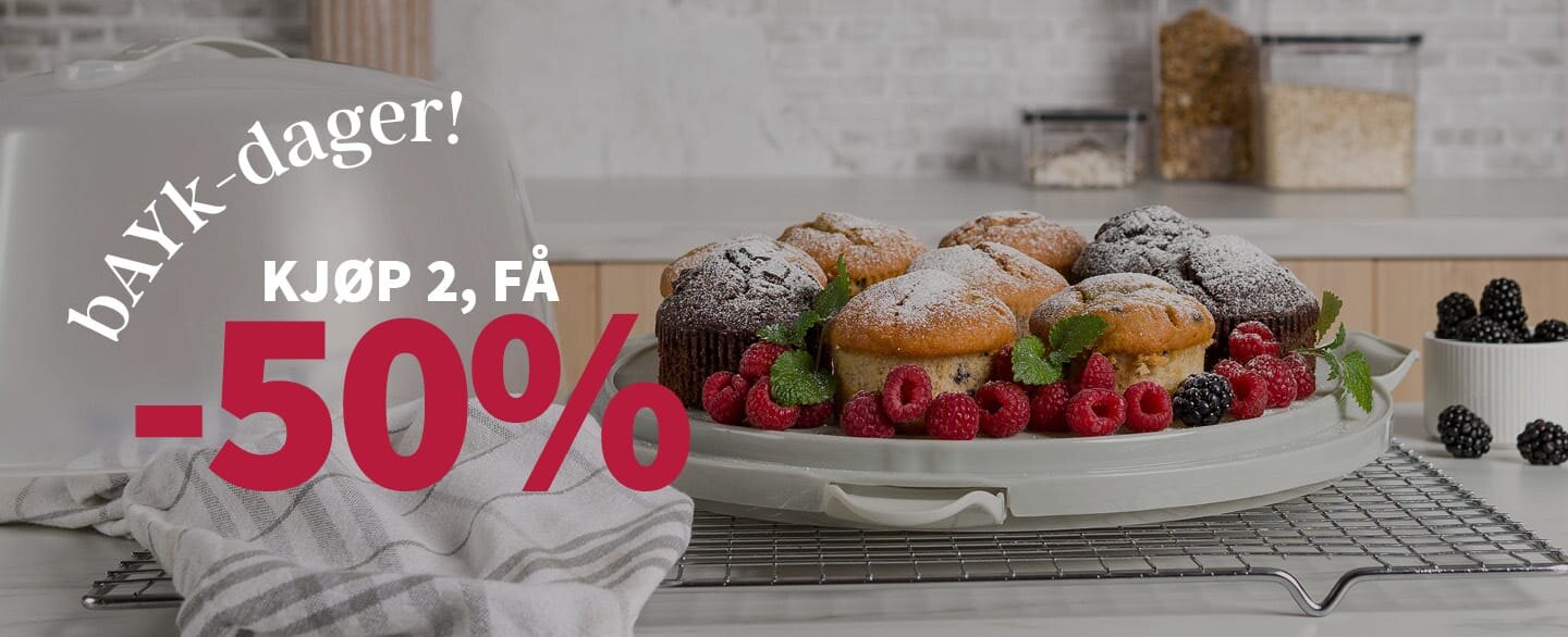 bAYk-dager! Kjøp 2, få 50% rabatt.