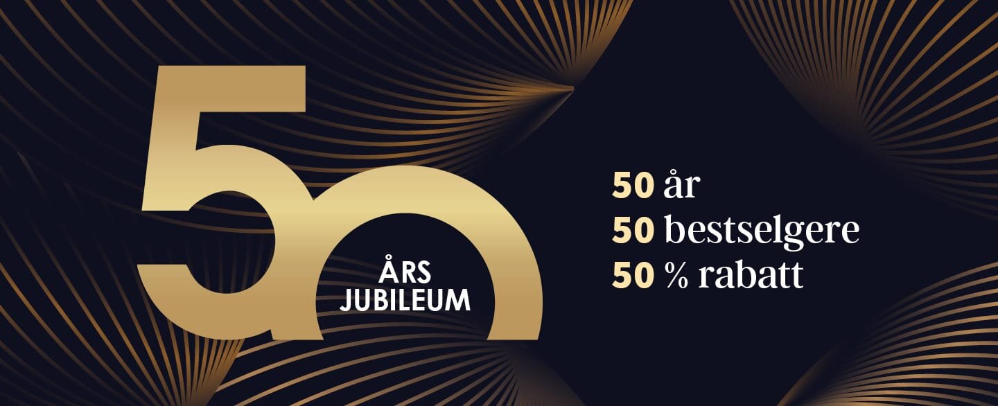 50-års-jubileum 1976-2026. 50 år - 50 bestselgere - 50% rabatt.