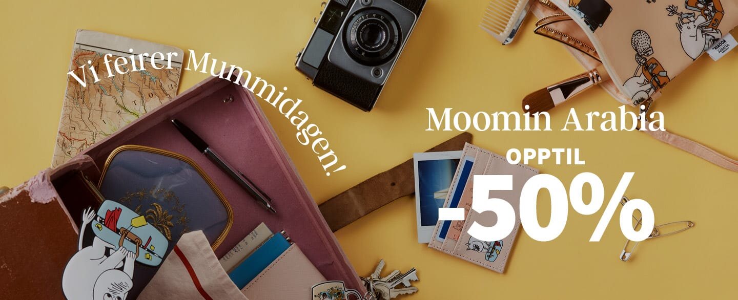 Vi feirer Mummidagen! Moomin Arabia opptil 50% rabatt.