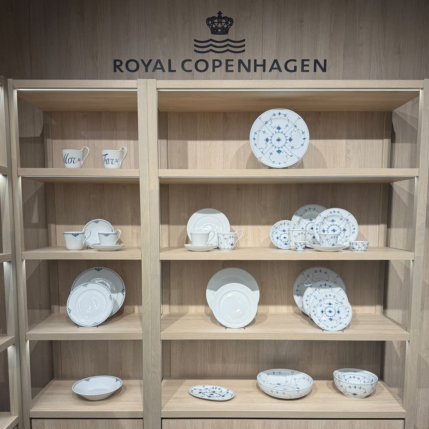 Royal Copenhagen shop in shop-utstilling hos Tilbords Bogstadveien.
