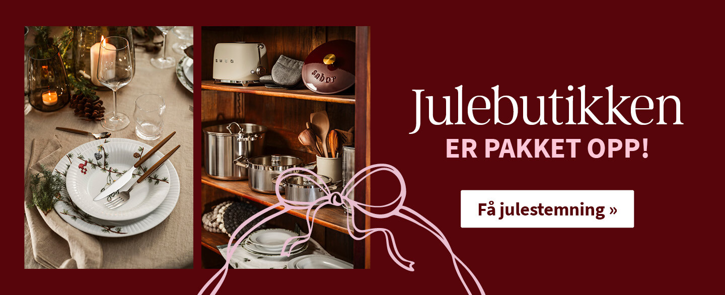 Julebutikken er pakket opp! Få julestemning.