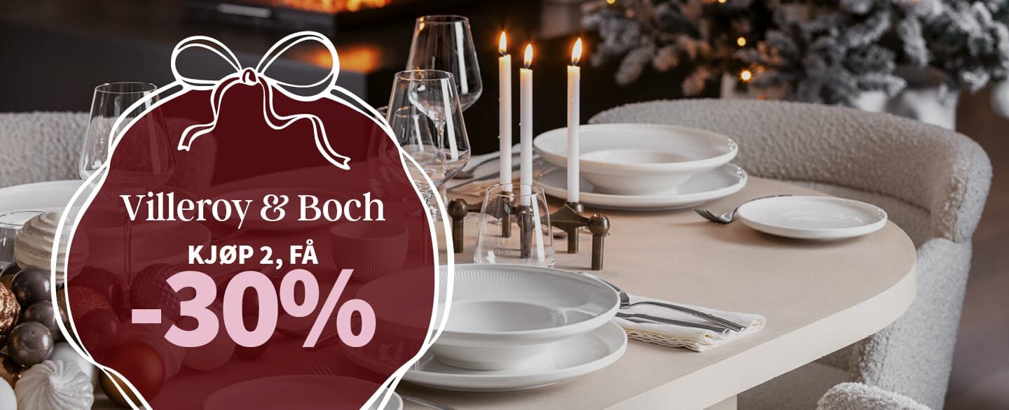 Villeroy & Boch Kjøp på få 30% rabatt. Gjelder alle varer merket 2 for 30%