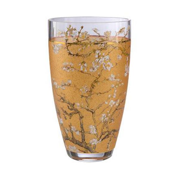 Almond Tree gold glass vase 25cm