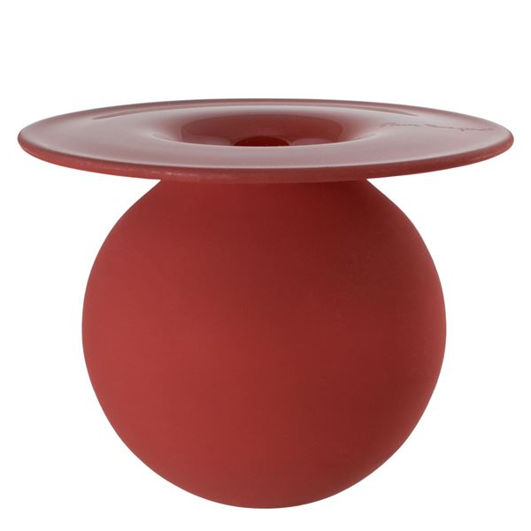 Magnor, boblen vase 16cm rød matt
