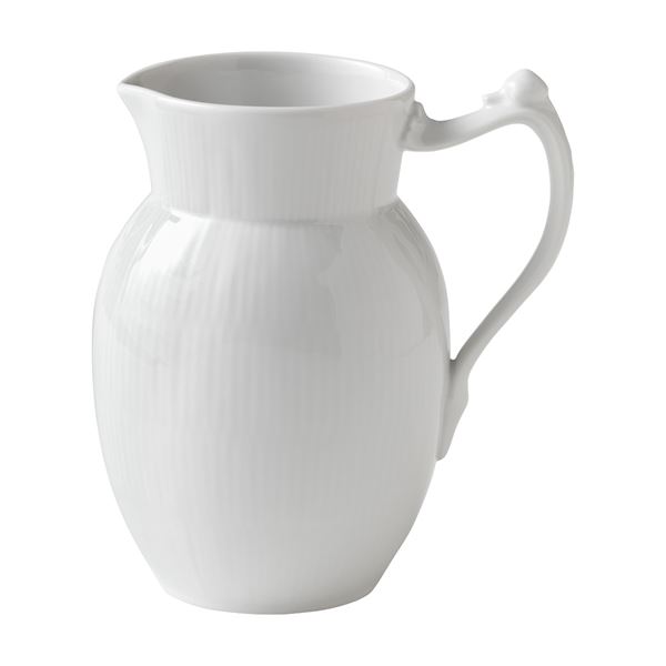 Hvit Riflet Kanne 0.9 L