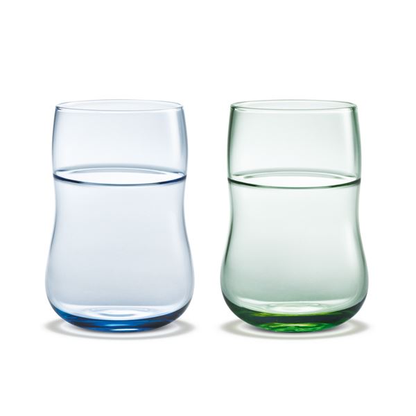 Holmegaard, future glass blått/grønt 2st