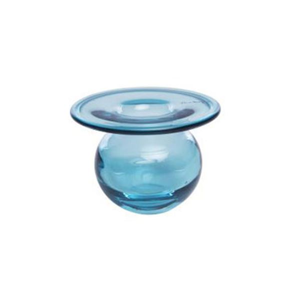 Vase blå transp           7 cm