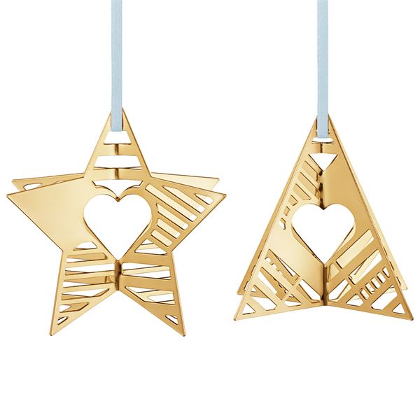 CC 2019 Ornament stjerne og tre gull