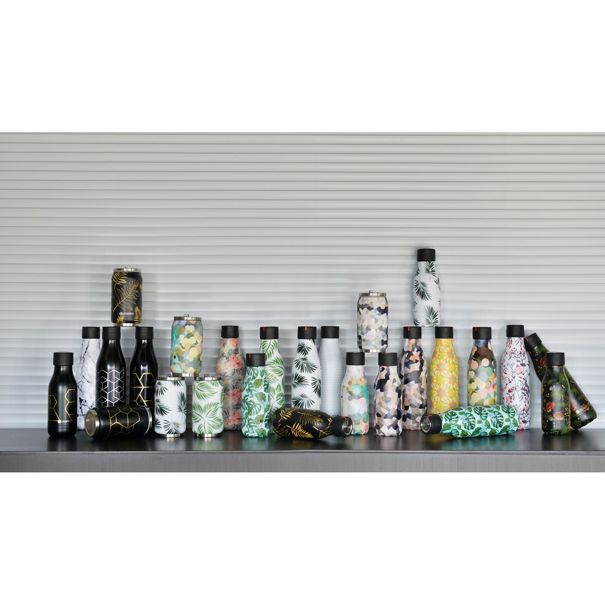 Les Artistes Bottle Up Design termoflaske 0,28L hvit/grønn