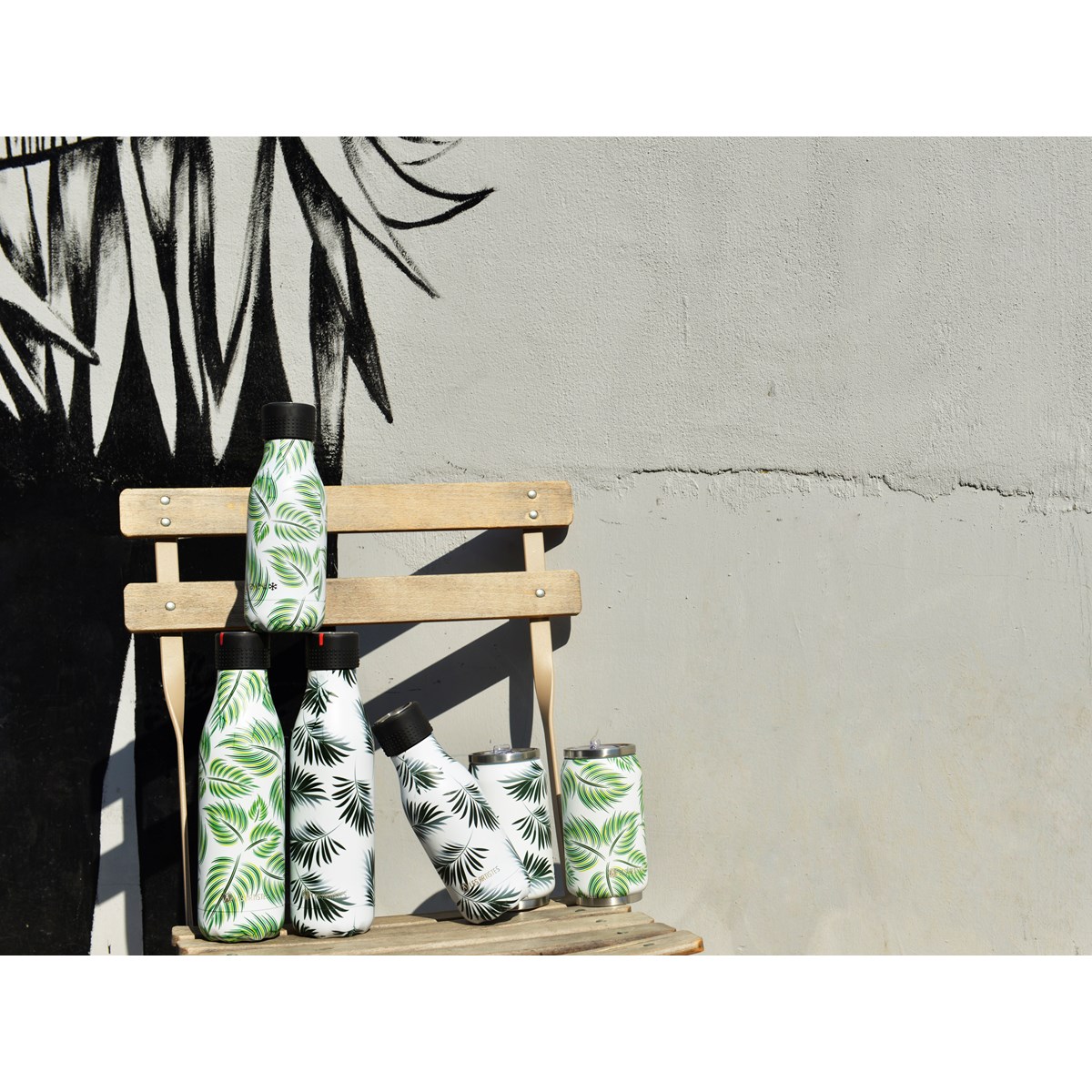 Les Artistes Bottle Up Design termoflaske 0,28L hvit/grønn