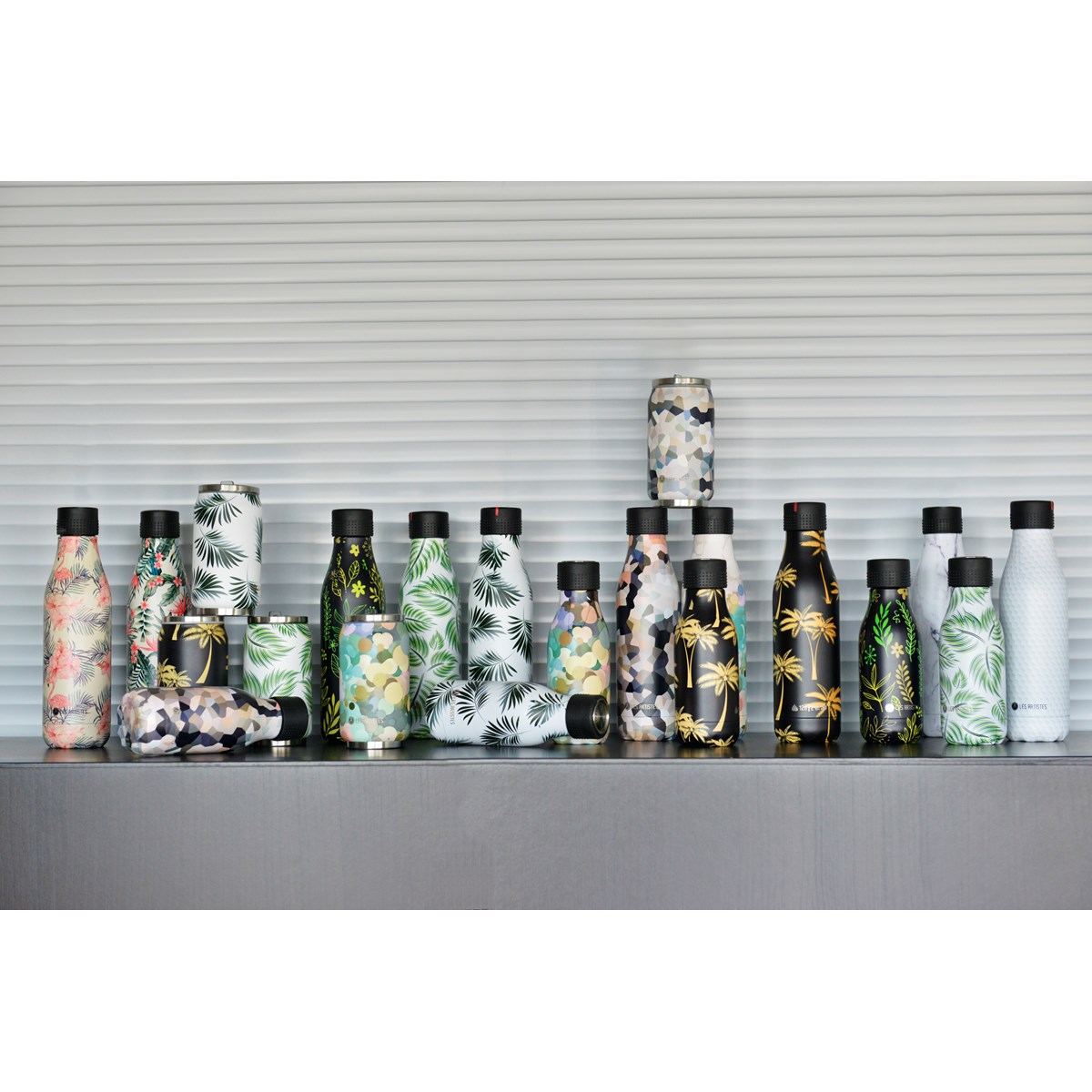 Les Artistes Bottle Up Design termoflaske 0,28L svart/brun