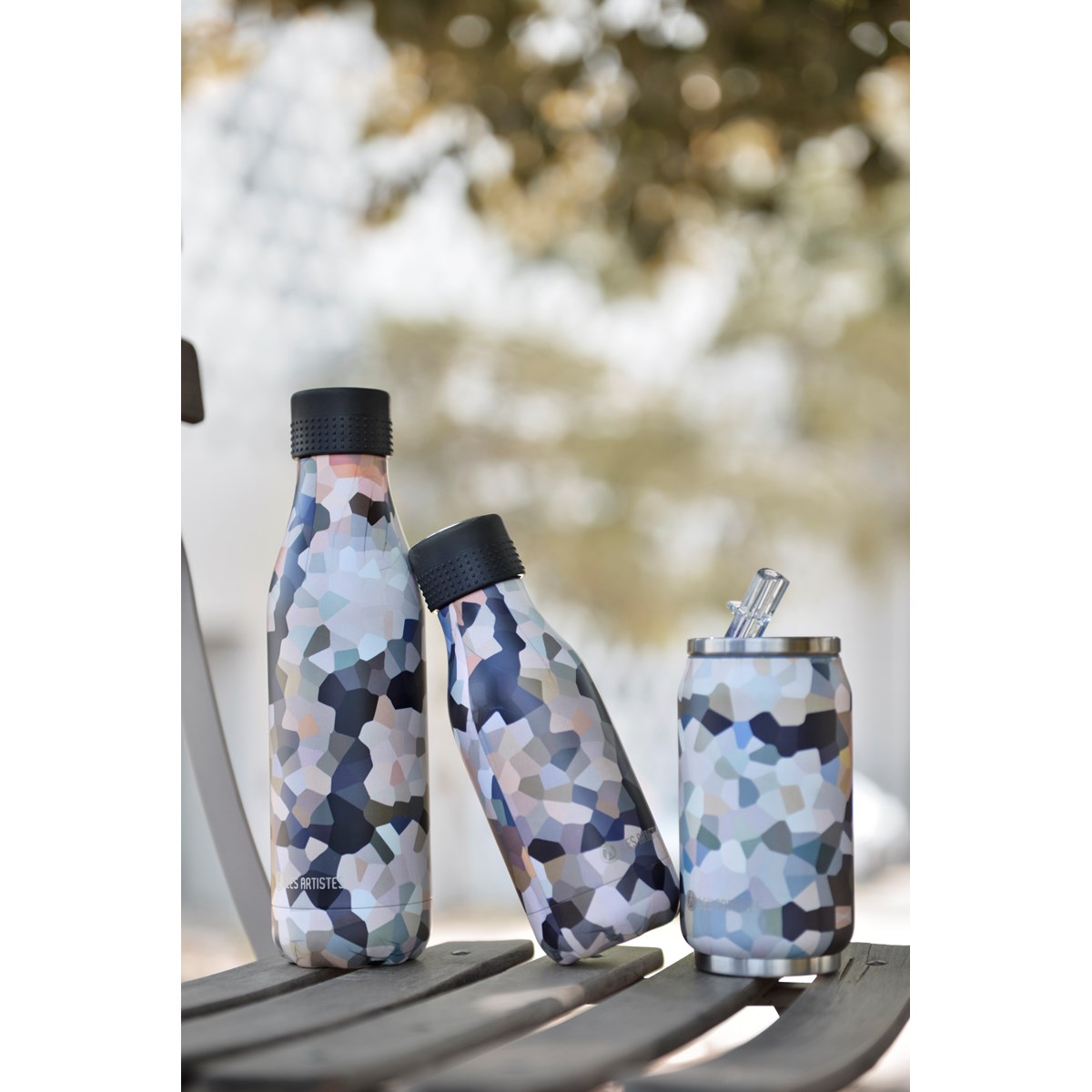 Les Artistes Bottle Up Design termoflaske 0,28L svart/brun