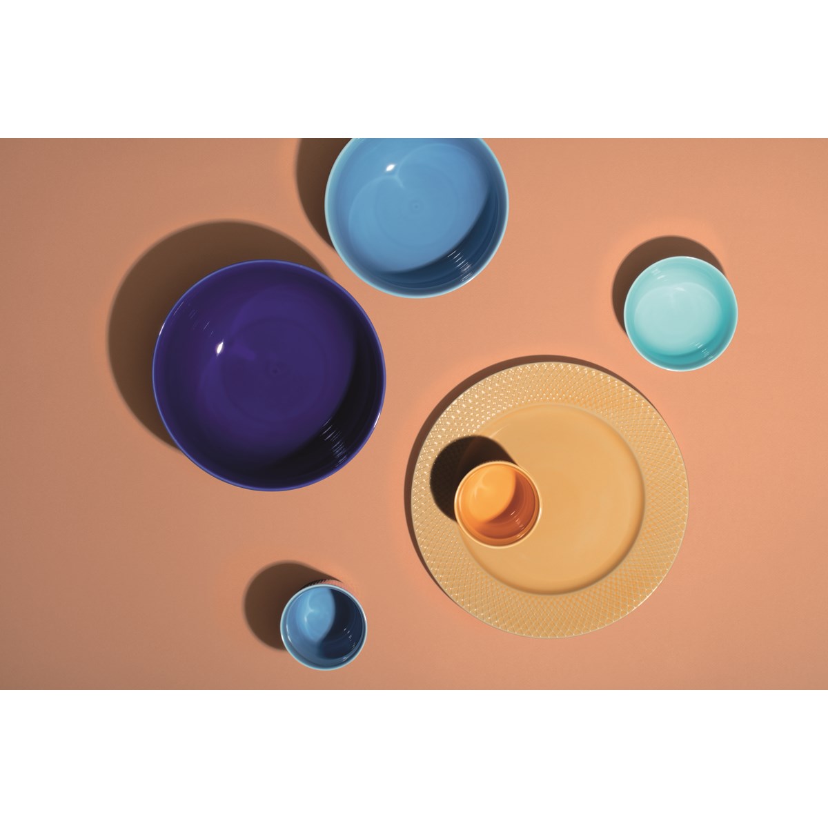 Lyngby Porcelæn Rhombe Color serveringsskål 22 cm