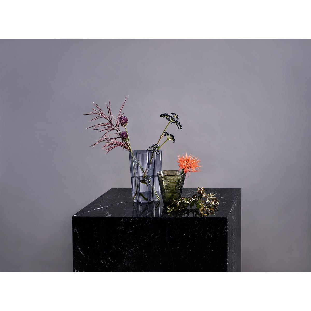 iittala Alvar Aalto vase 25,1 cm mørk grå