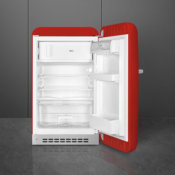 SMEG, kjøleskap FAB10R høyrehengt rød